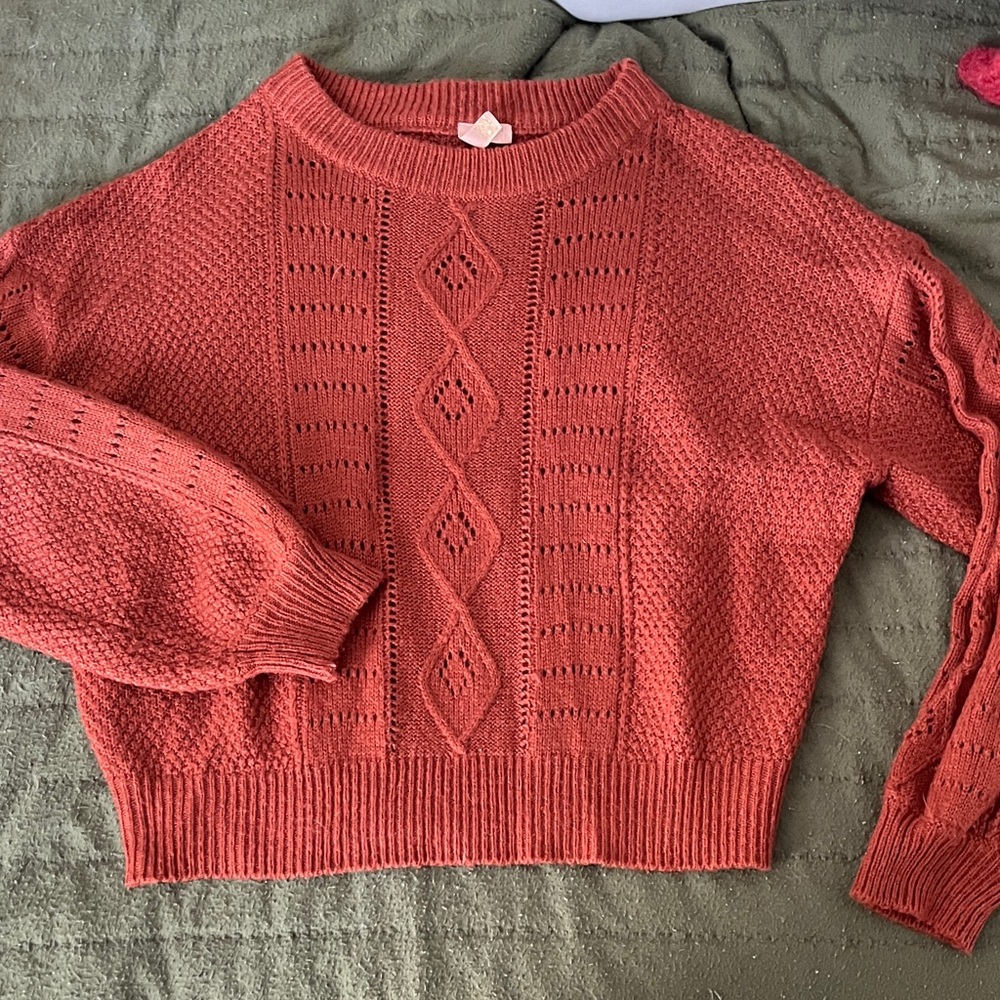 Women's Knit Sweater - Rust